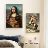 Canvas - Mona Lisa with Cat